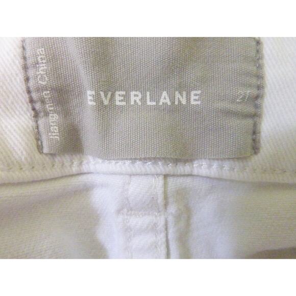 Everlane White Denim Jeans Pants 27 Barrel Utility Cropped - Picture 5 of 6